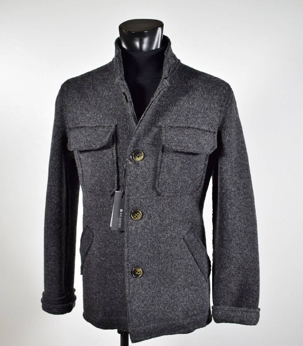 Become Giacca sportiva become in lana cotta sfoderata slim fit Black Friday Prezzi