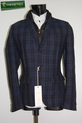 John Barritt Giacca lana slim fit con paravento John Barritt In vendita