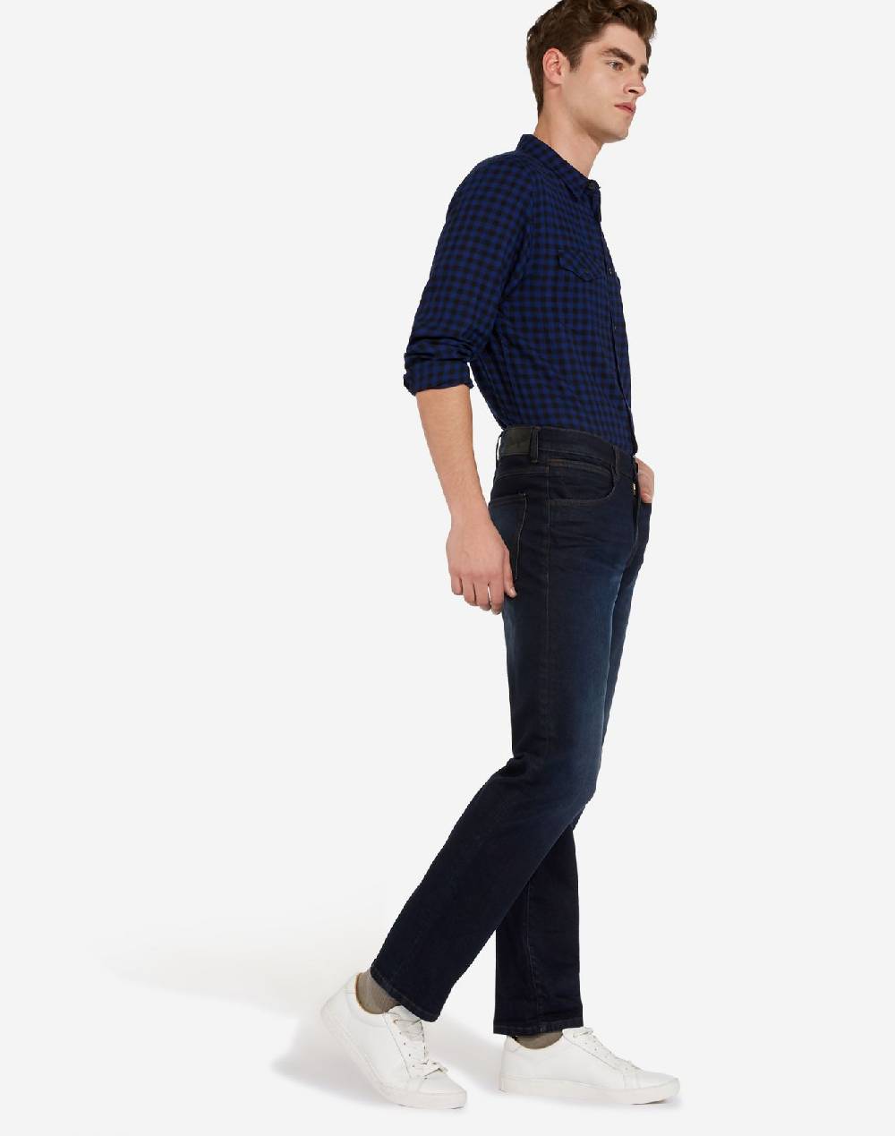 Wrangler Jeans wrangler denim soft luxe a gamba dritta tonalità deep indigo 2025