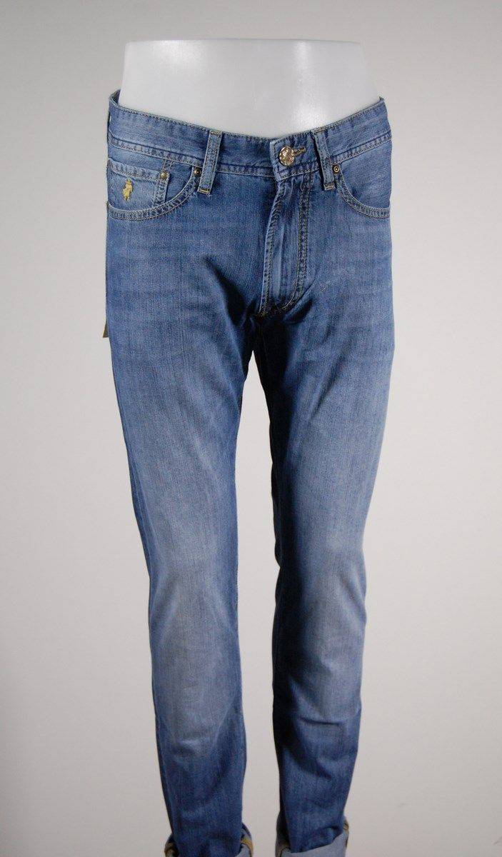 MCS Jeans mcs denim chiaro stone wash slim fit lunghezza 36 Nuovo