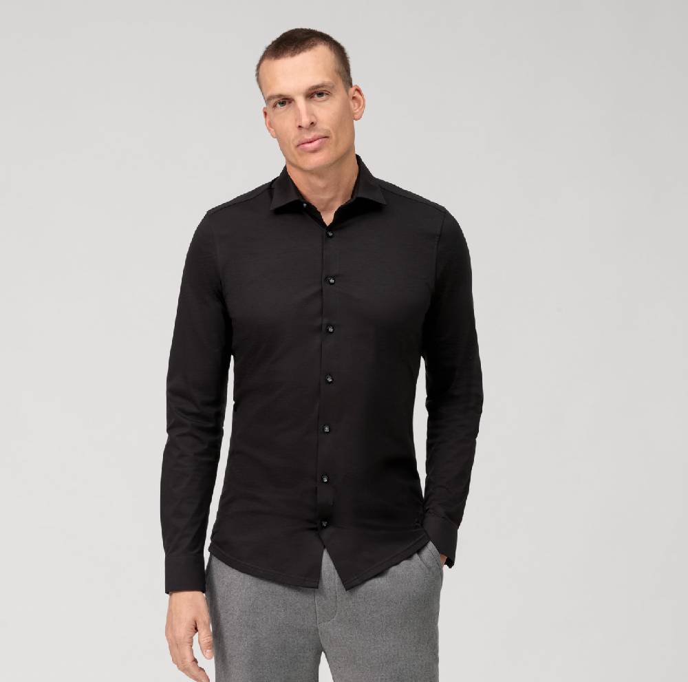 Olymp Camicia olymp nera in jersey super slim fit Shopping Online