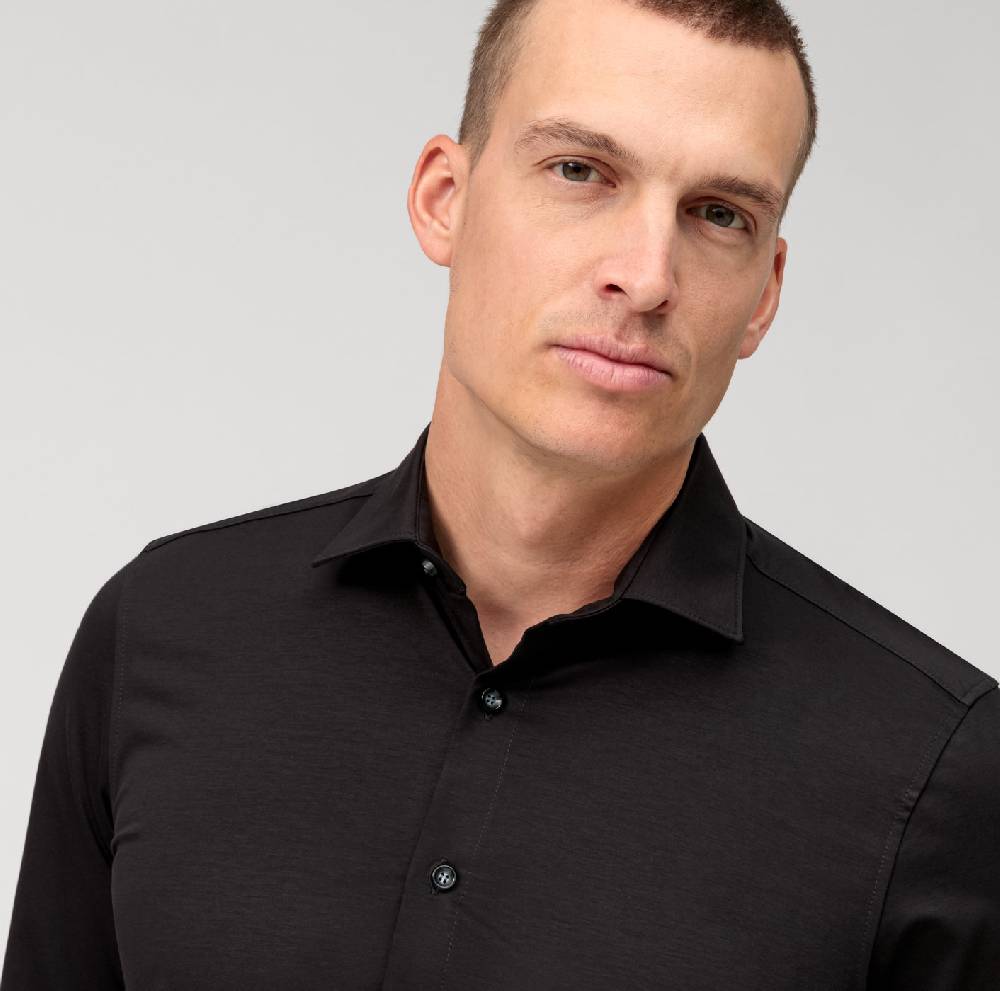 Olymp Camicia olymp nera in jersey super slim fit Shopping Online