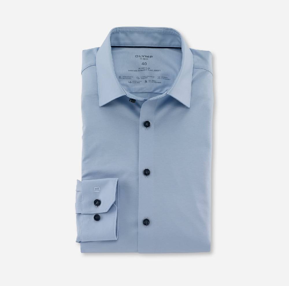 Olymp Camicia olymp celeste in jersey super slim fit Affare Del Giorno