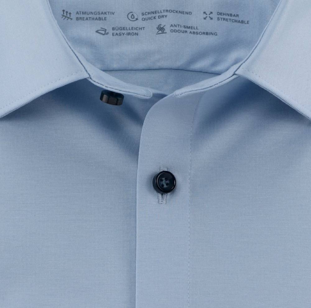 Olymp Camicia olymp celeste in jersey super slim fit Affare Del Giorno
