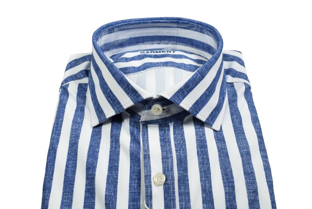 Ingram Camicia a righe blu ingram dynamo tessuto performante vestibilità slim fit Offerta