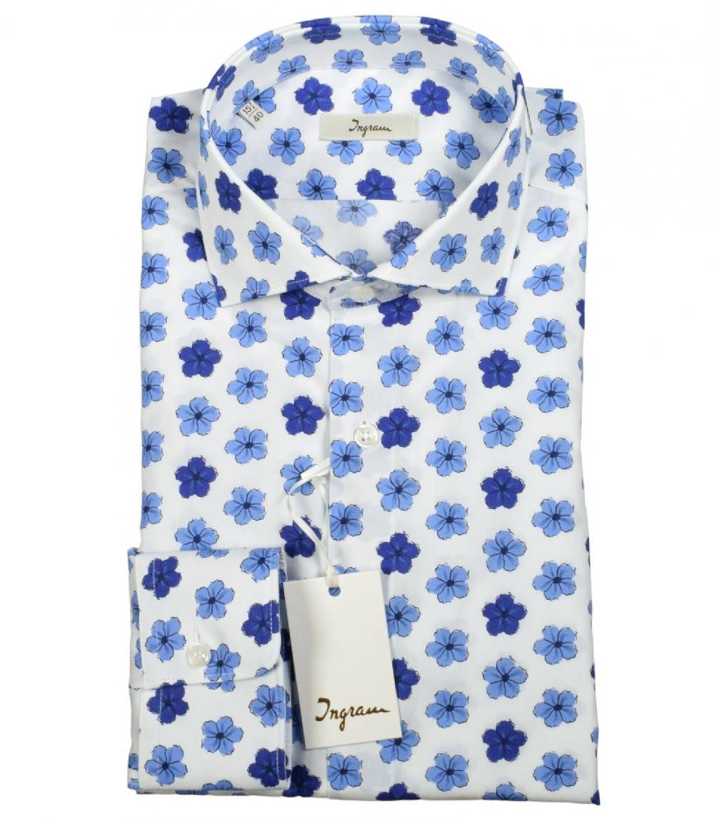 Ingram Camicia ingram slim fit fantasia floreale in puro cotone Online