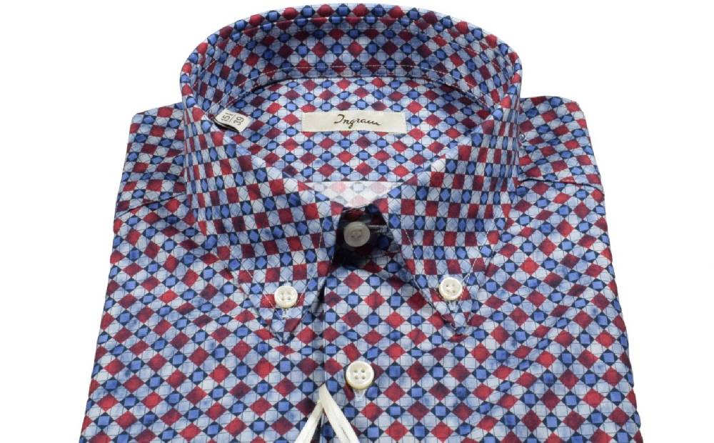 Ingram Camicia ingram button down fantasia geometrica Outlet