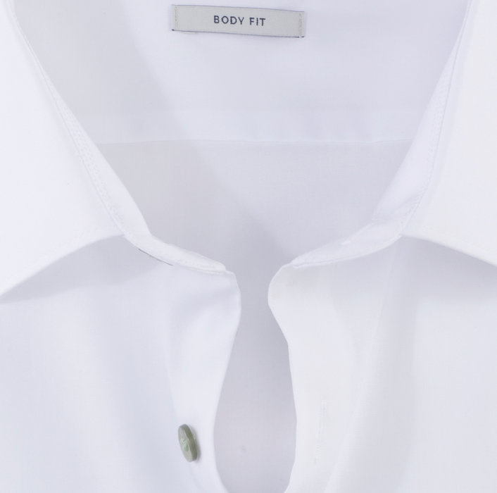 Olymp Camicia olymp bianca slim fit con bottoni verde Hotsell