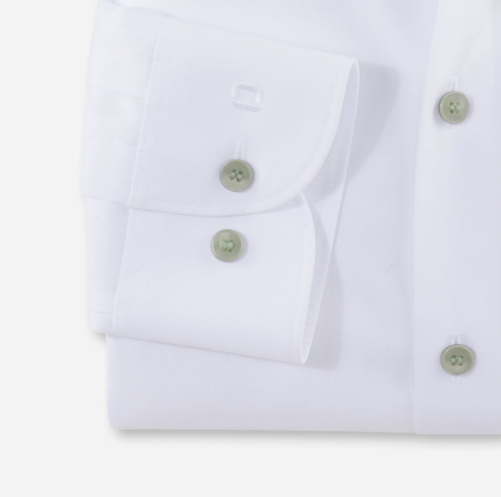 Olymp Camicia olymp bianca slim fit con bottoni verde Hotsell