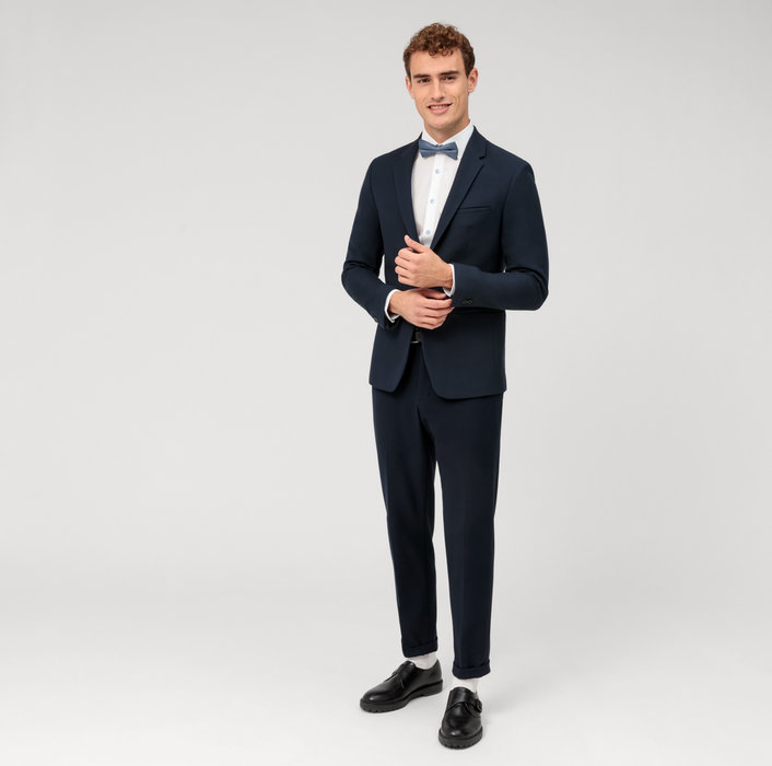 Olymp Camicia elegante bianca olymp slim fit con bottoni azzurro Vendita Calda