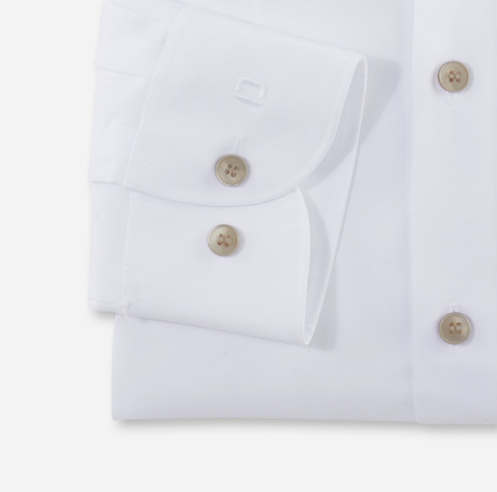 Olymp Camicia olymp bianca slim fit con bottoni beige Vendita Economica