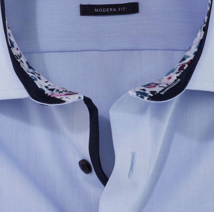 Olymp Camicia celeste olymp luxor puro cotone facile stiro Vendite Flash