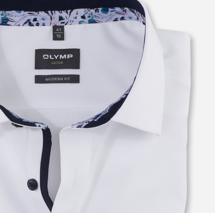 Olymp Camicia bianca olymp luxor puro cotone facile stiro In Saldo