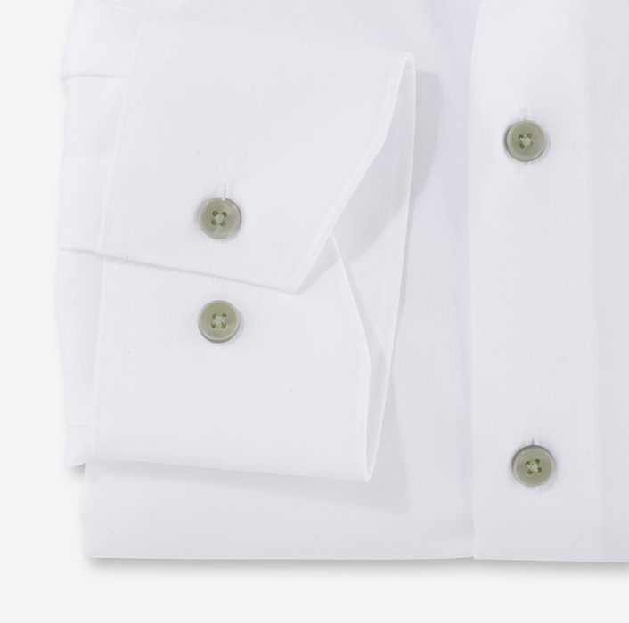 Olymp Camicia bianca olymp modern fit con bottoni verde Negozio online di fabbrica