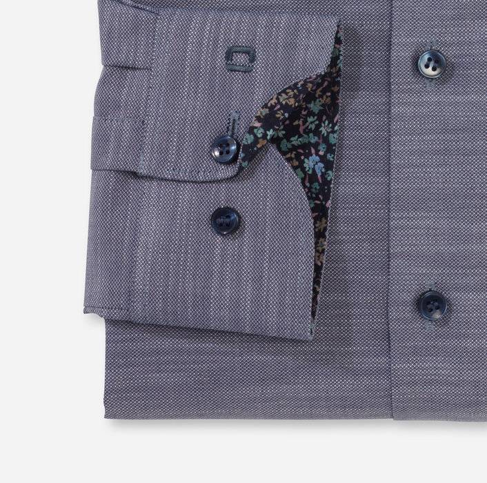 Olymp Camicia olymp blu marine level five slim fit cotone stretch Comprare a buon mercato