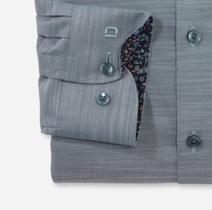 Olymp Camicia olymp verde level five slim fit cotone stretch Grande vendita