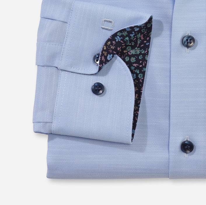 Olymp Camicia olymp celeste level five slim fit cotone stretch Flash Sale