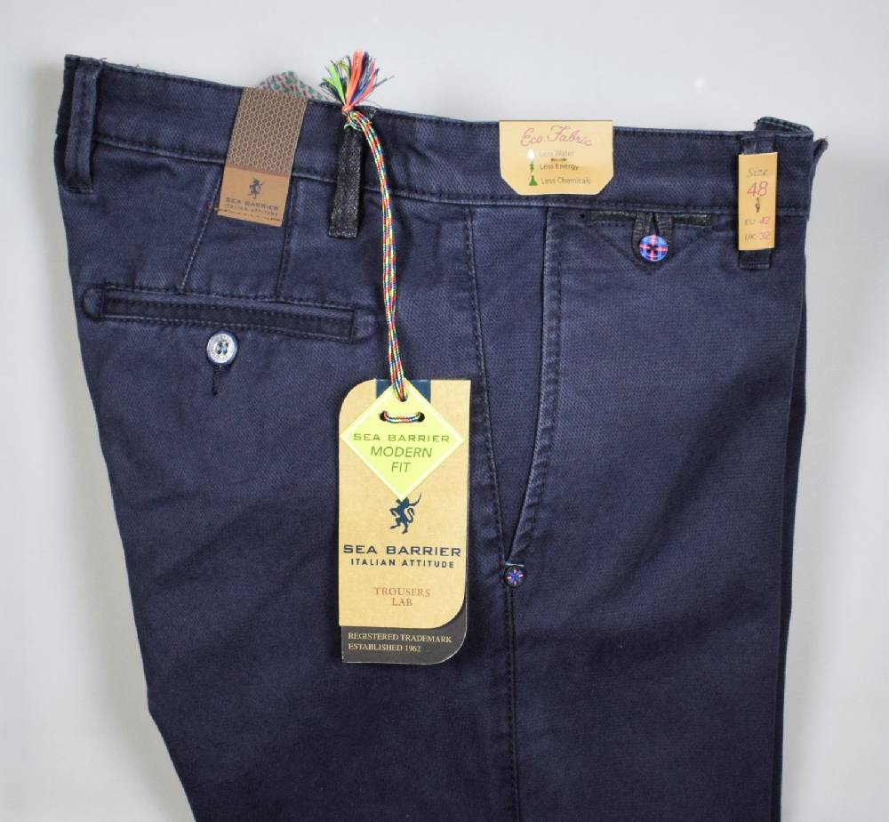Sea Barrier Pantalone sea barrier blu cotone nido d'ape stretch Black Friday