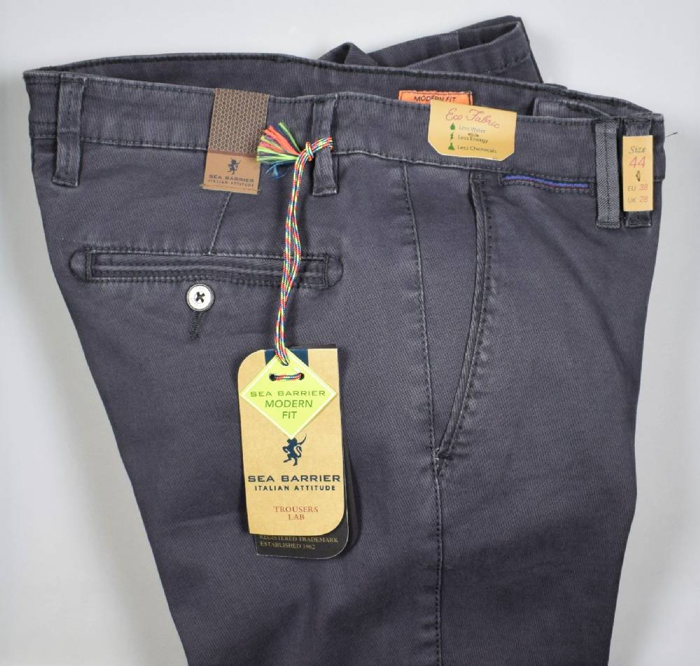 Sea Barrier Pantalone sea barrier grigio cotone tricottina stretch Smaltimento dello stoccaggio