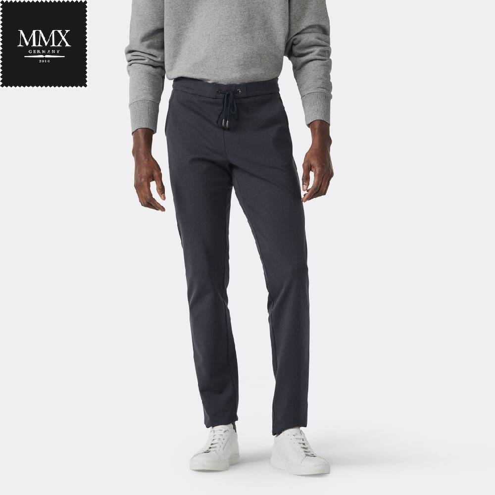 MMX Germany Pantalone mmx jogger blu slim fit in jersey Vendita calda