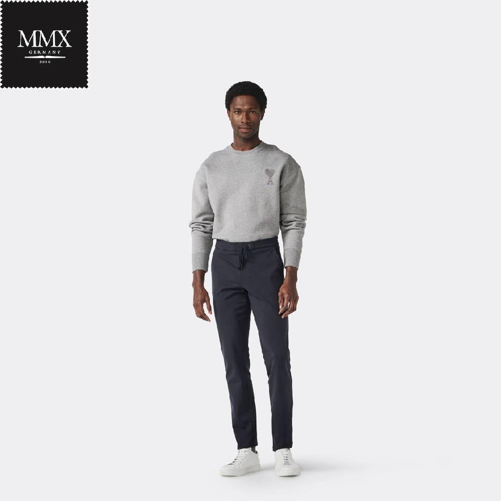 MMX Germany Pantalone mmx jogger blu slim fit in jersey Vendita calda