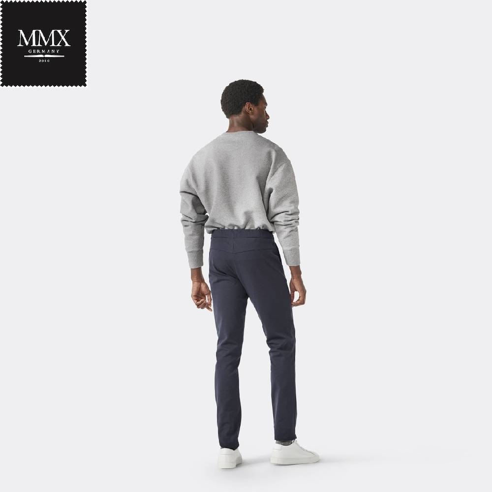 MMX Germany Pantalone mmx jogger blu slim fit in jersey Vendita calda