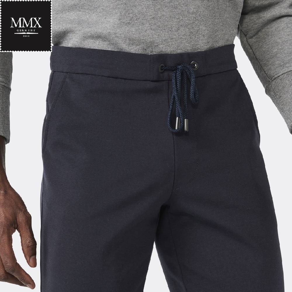MMX Germany Pantalone mmx jogger blu slim fit in jersey Vendita calda