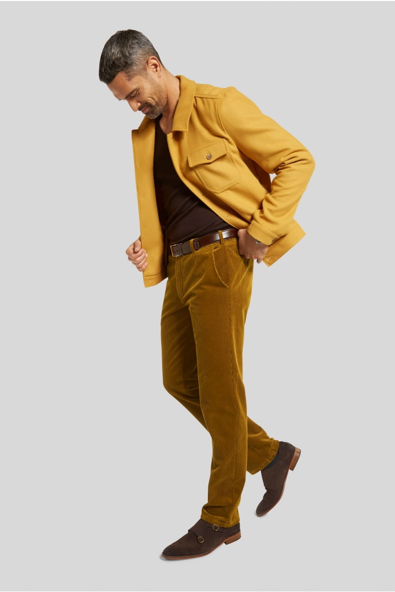 Meyer Pantalone cognac meyer in velluto a coste luxury modern fit Latest fashion