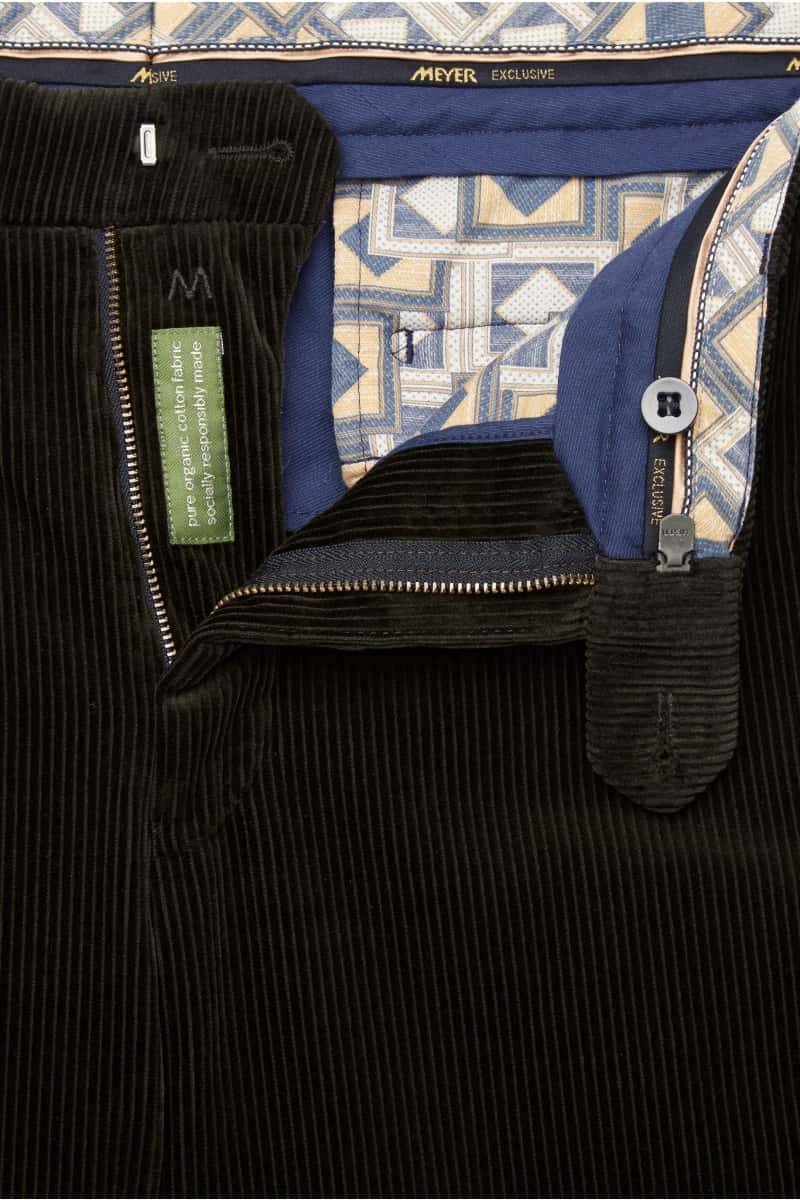 Meyer Pantalone verde scuro meyer in velluto a coste luxury modern fit Online Outlet