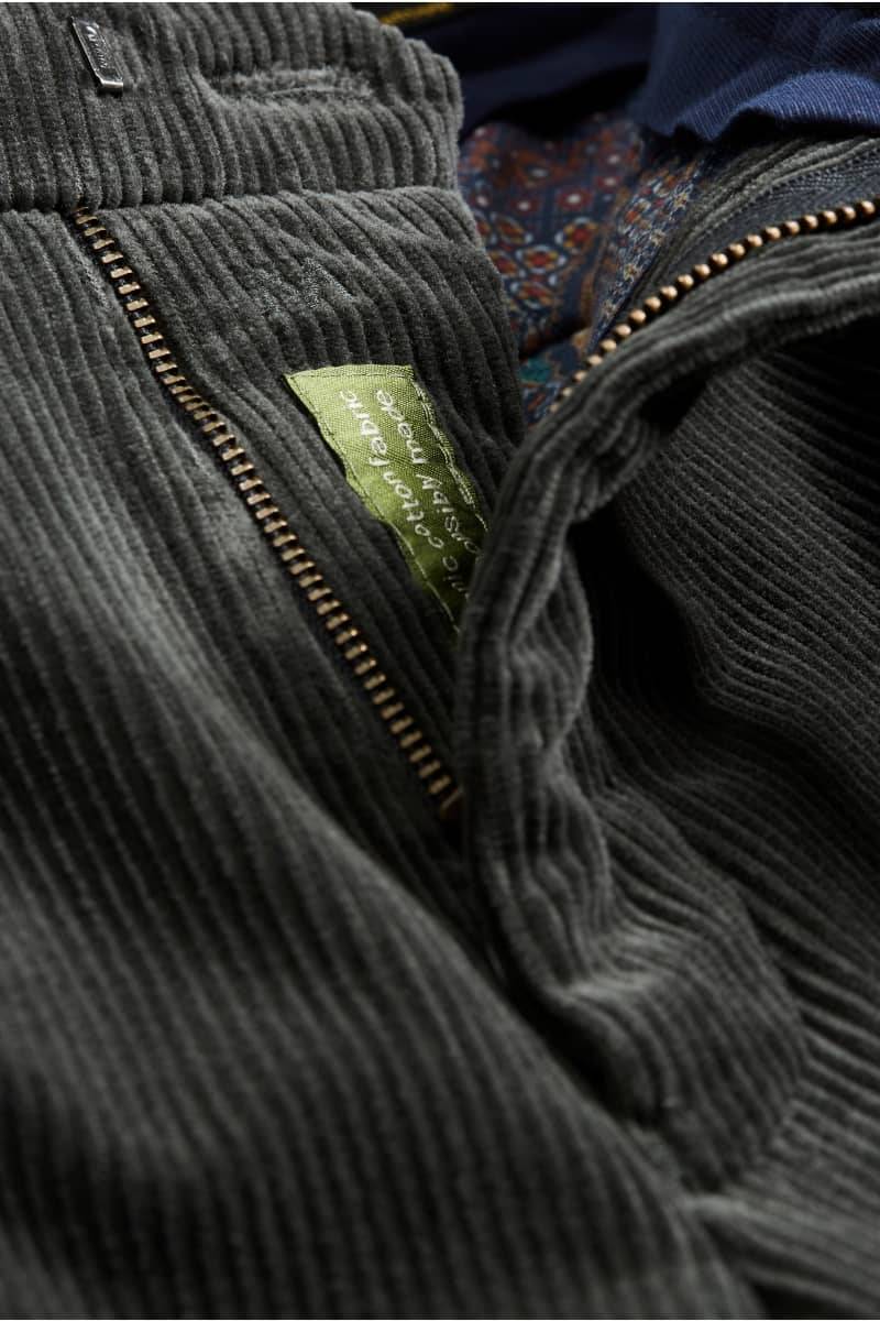 Meyer Pantalone grigio meyer in velluto a coste luxury modern fit Offerte esclusive