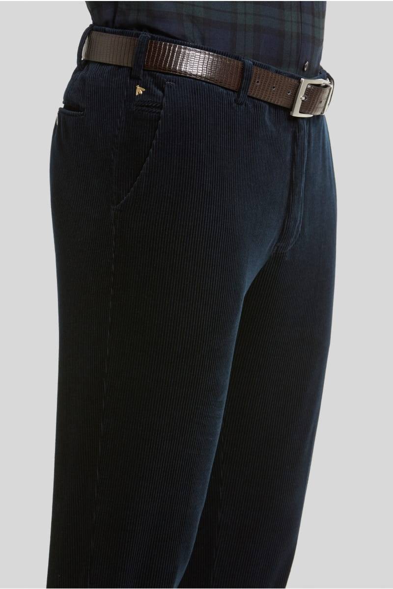 Meyer Pantalone blu meyer in velluto a coste luxury modern fit Lightning offer