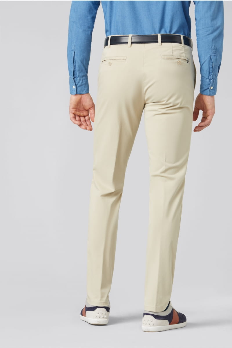 Meyer Pantalone beige meyer in cotone fairtrade modern fit Offerte speciali