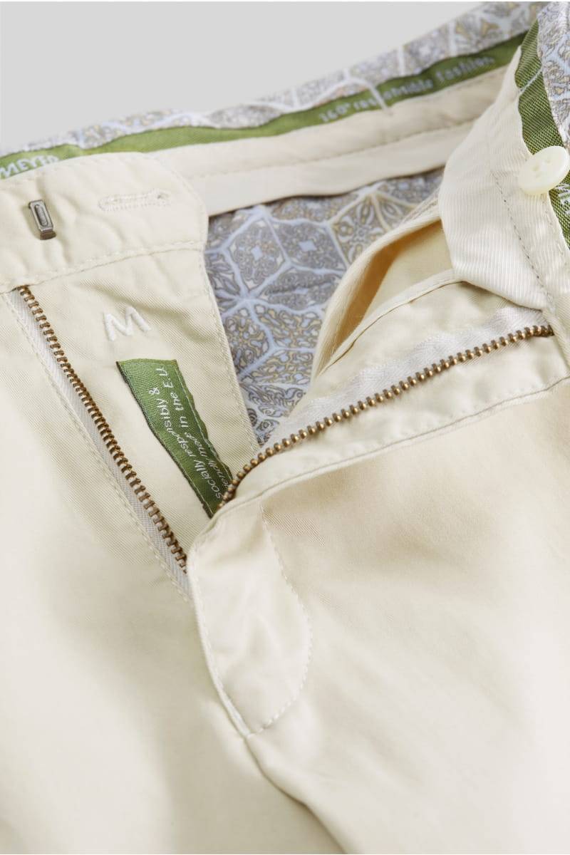 Meyer Pantalone beige meyer in cotone fairtrade modern fit Offerte speciali
