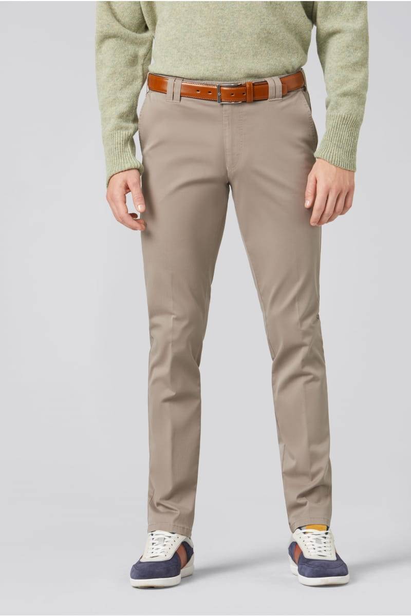 Meyer Pantalone tortora meyer in cotone fairtrade modern fit Sconti VIP