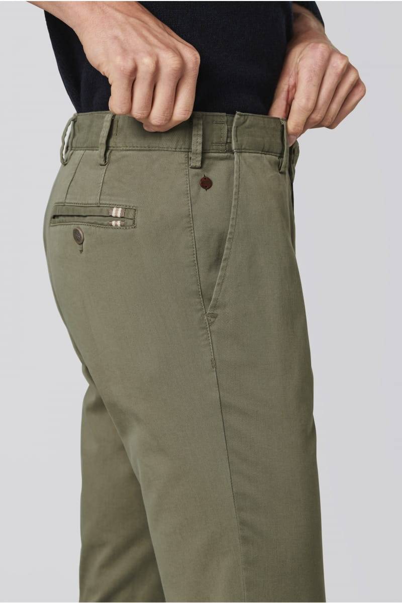Meyer Pantalone verde oliva meyer in cotone fairtrade modern fit Prezzo basso