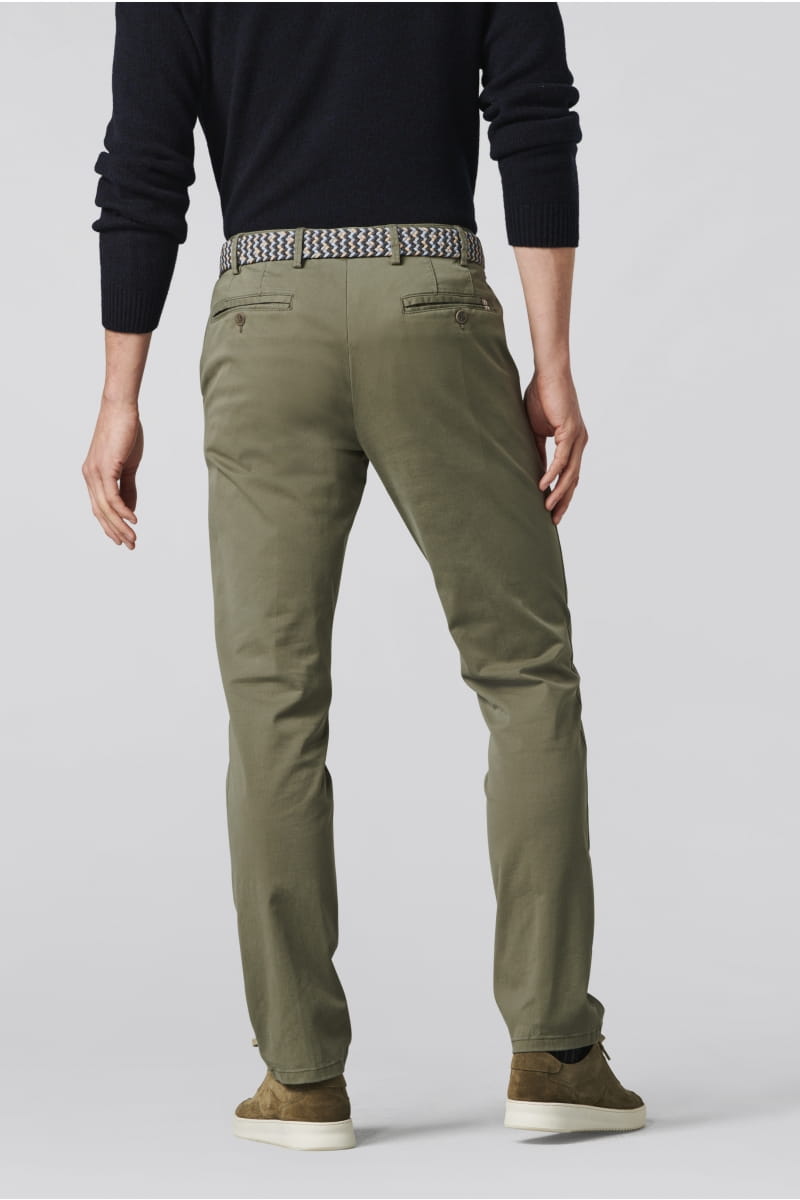 Meyer Pantalone verde oliva meyer in cotone fairtrade modern fit Prezzo basso