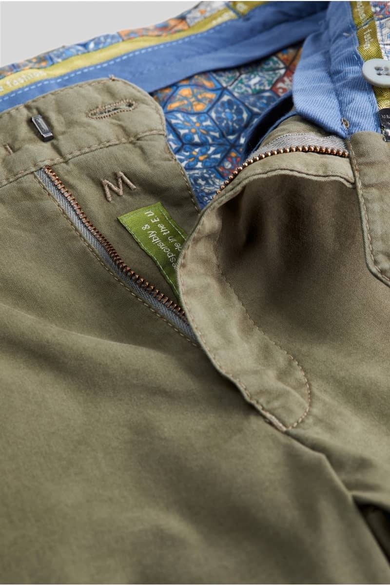 Meyer Pantalone verde oliva meyer in cotone fairtrade modern fit Prezzo basso