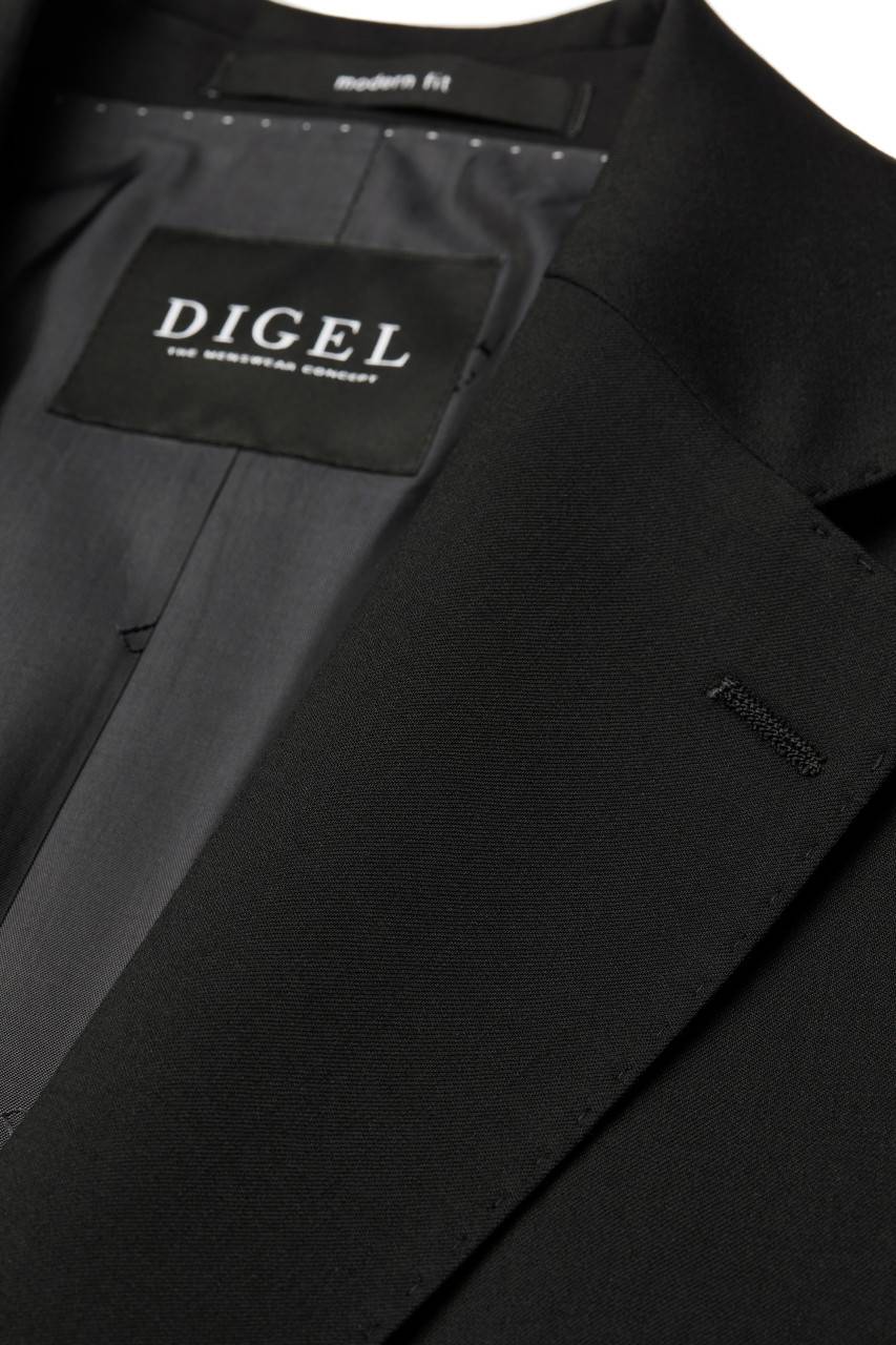 Digel Abito nero digel drop quattro corto in lana cerruti super 110's Fino al 65% di sconto