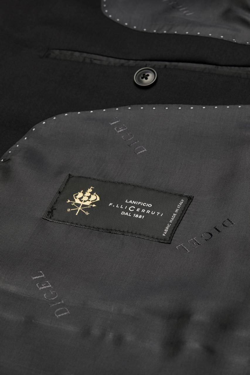 Digel Abito nero digel drop sei modern fit in lana cerruti super 110's Offerta speciale della fabbrica