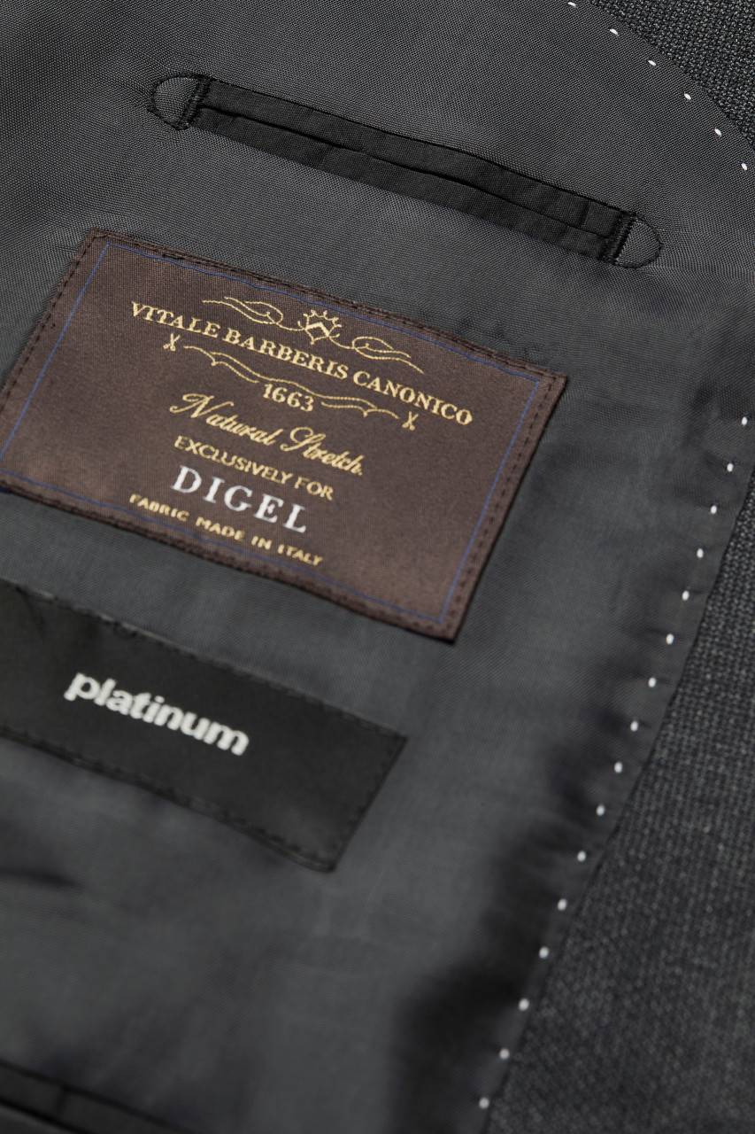 Digel Abito grigio scuro digel drop quattro corto in lana vitale barberis canonico Fino al 55% di sconto
