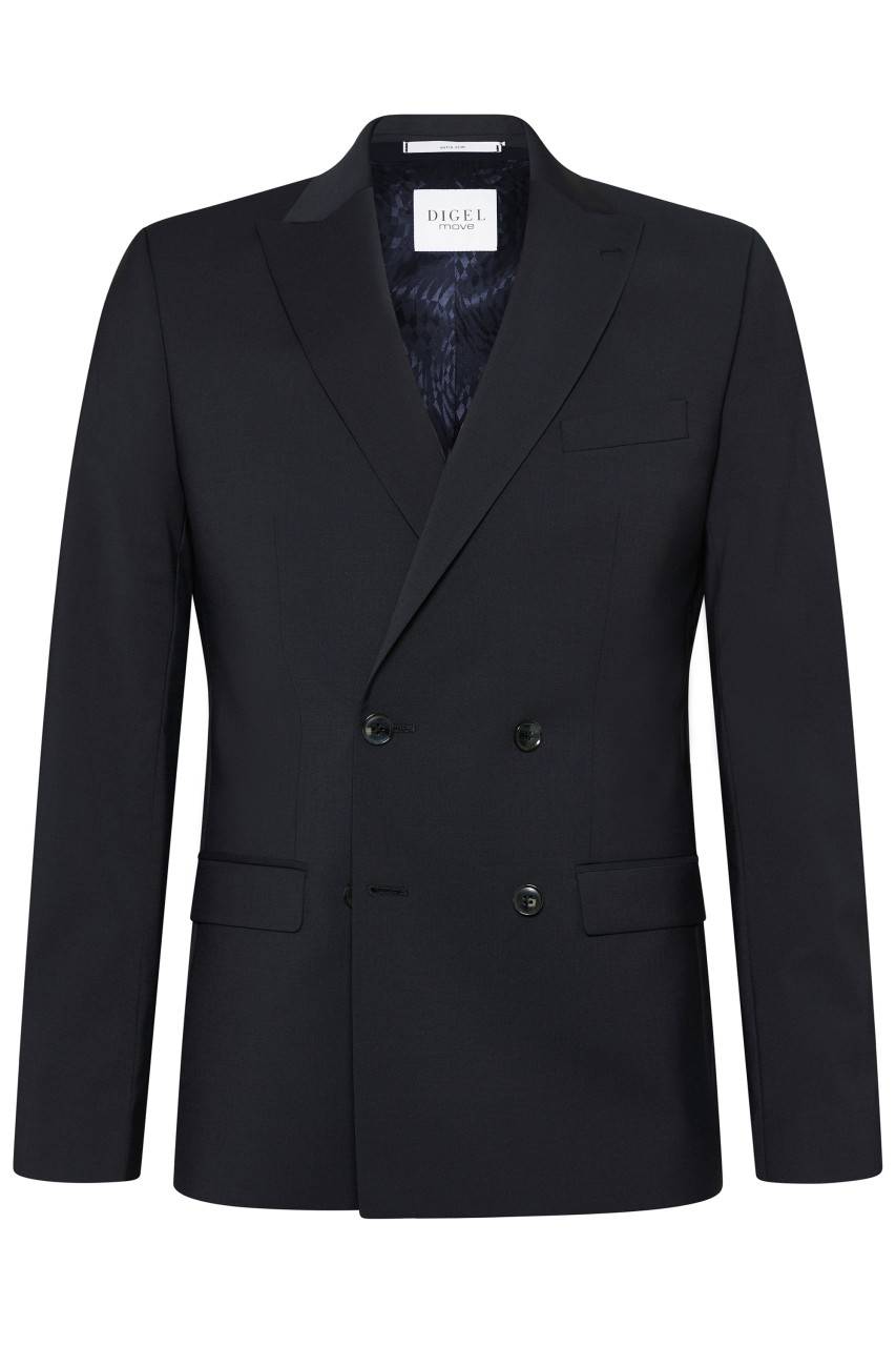 Digel Abito blu digel slim fit doppiopetto misto lana bi-stretch Trasporto libero internazionale
