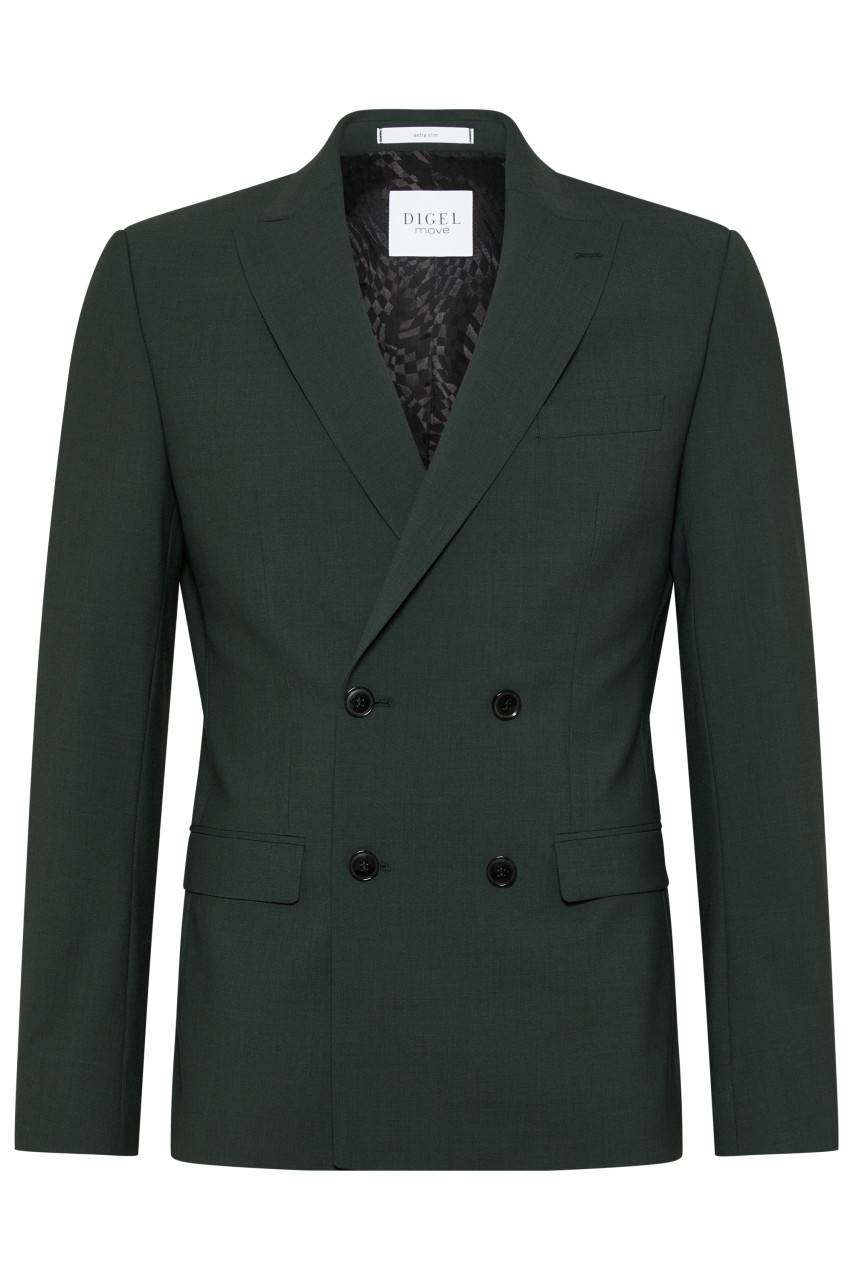 Digel Abito verde digel slim fit doppiopetto misto lana bi-stretch Officina