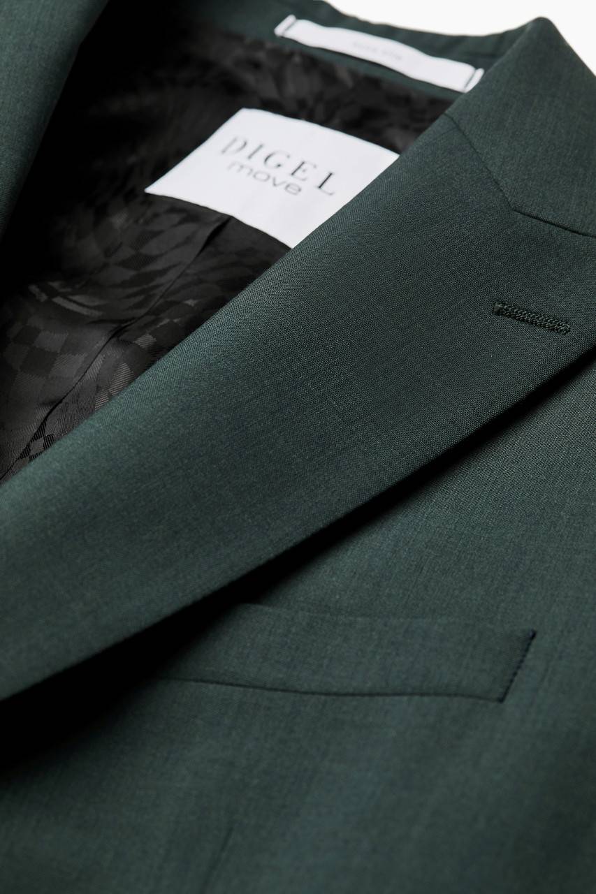 Digel Abito verde digel slim fit doppiopetto misto lana bi-stretch Officina