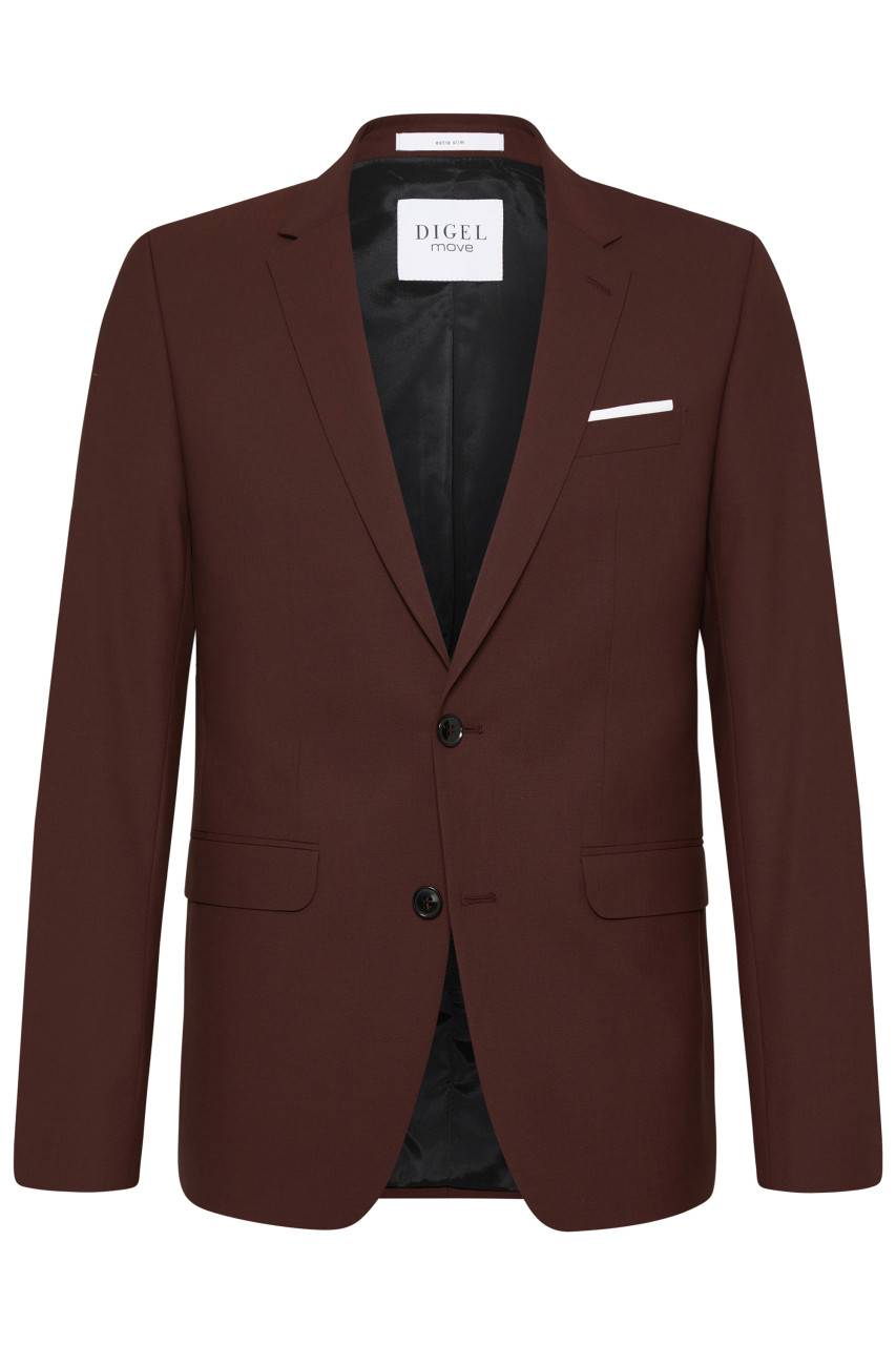 Digel Abito slim fit digel marrone rossastro misto lana bi-stretch Esporta salva