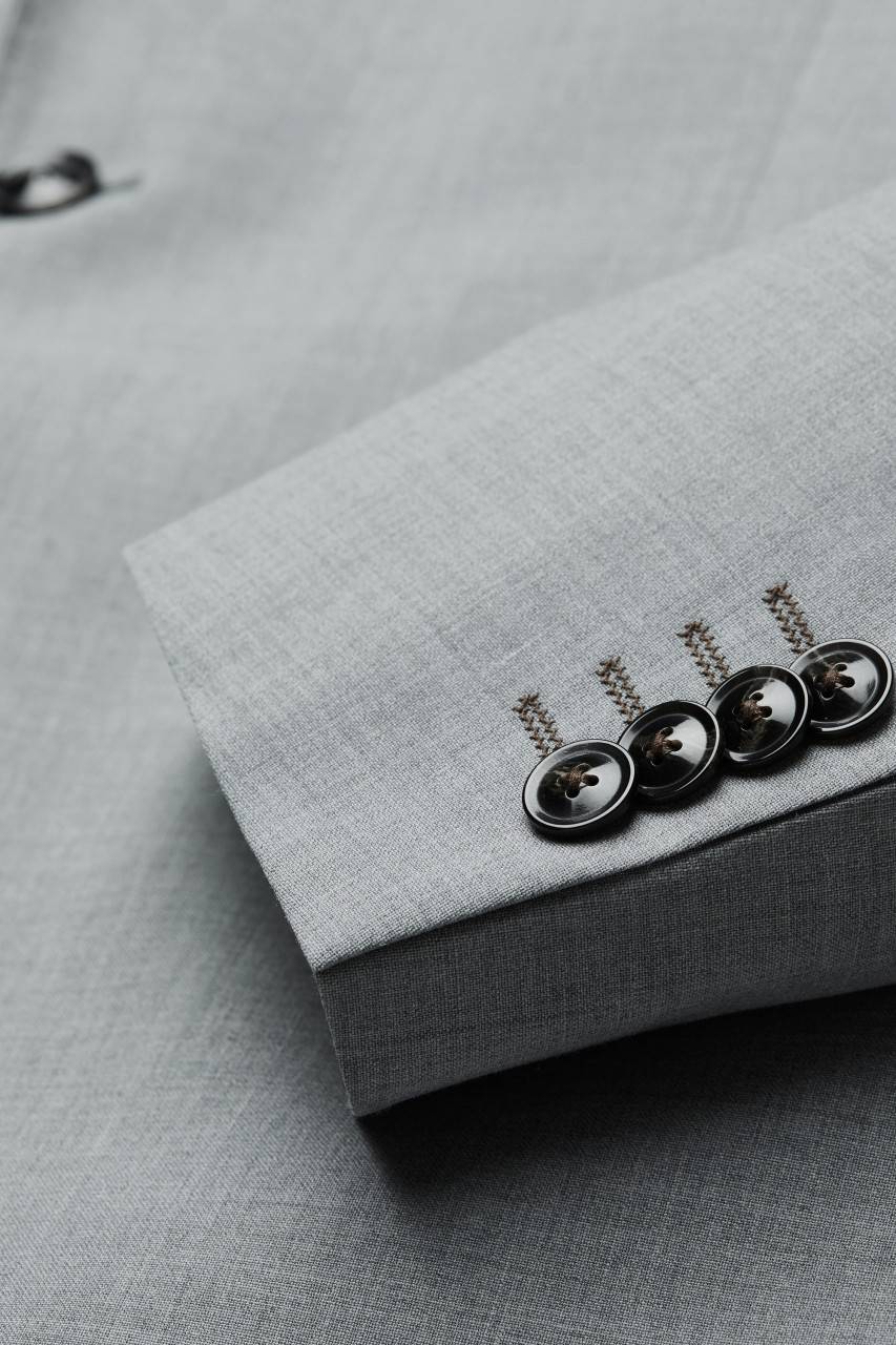 Digel Abito drop quattro digel grigio chiaro in lana stretch easywool Italia