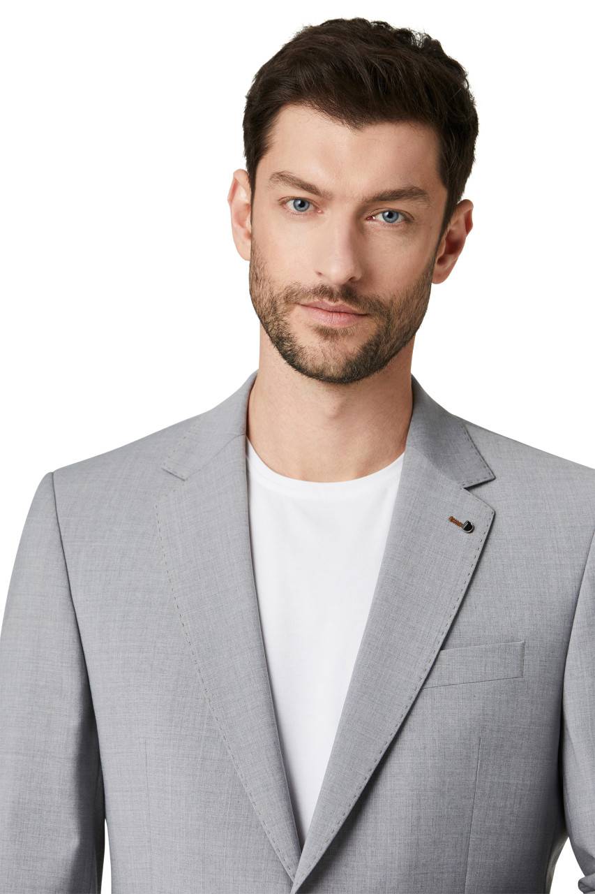 Digel Abito drop quattro digel grigio chiaro in lana stretch easywool Italia