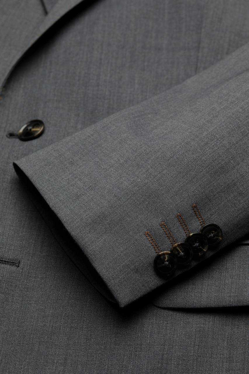 Digel Abito drop quattro digel grigio medio in lana stretch easywool Nuovo
