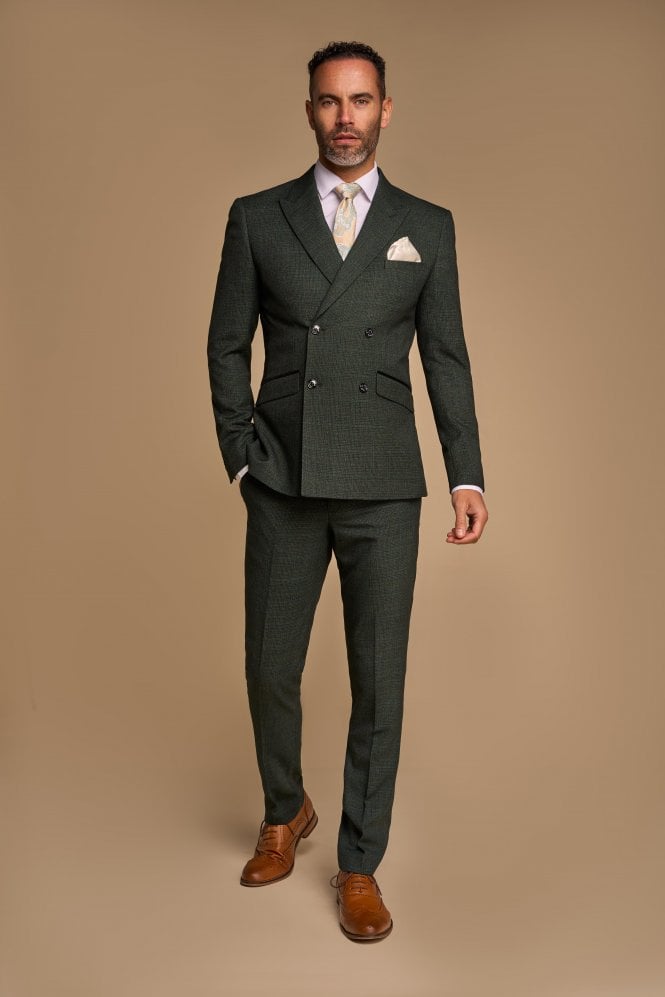 House of Cavani Abito cavani doppiopetto verde a quadri slim fit Promozione