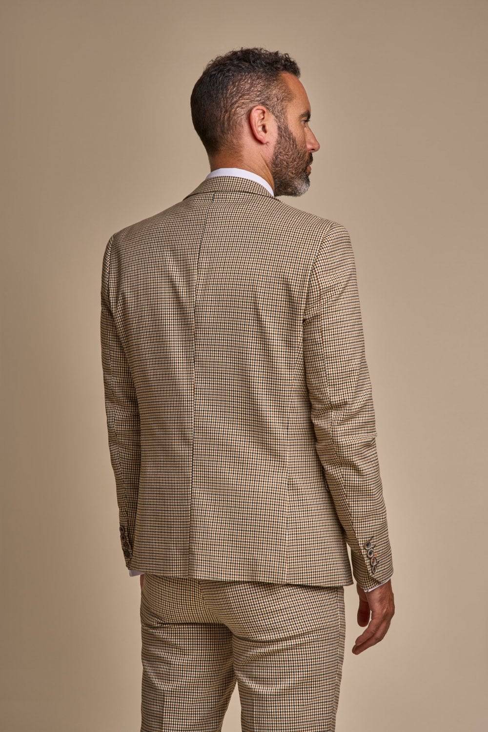 House of Cavani Abito cavani a pied de poule slim fit con panciotto Pezzi Unici