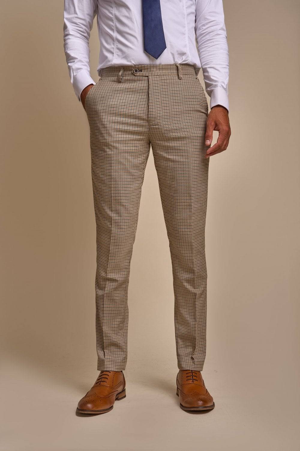 House of Cavani Abito cavani a pied de poule slim fit con panciotto Pezzi Unici